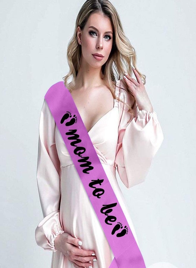 Hubops mom to be and dad to me Sash & dad and mom to be sash for Party Decoration Combo Pack (Pink and White) - Image 3